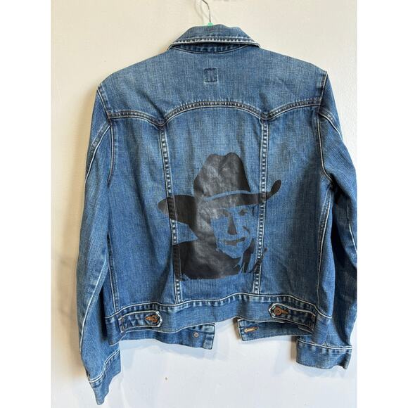GAP Denim Jacket George Srtraight Womens Size Large Western Country Music - Picture 4 of 4